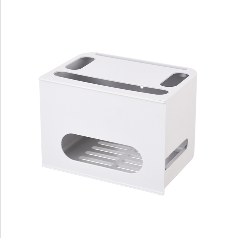 Storage Box and Cable Organizer with Power Strip Protection